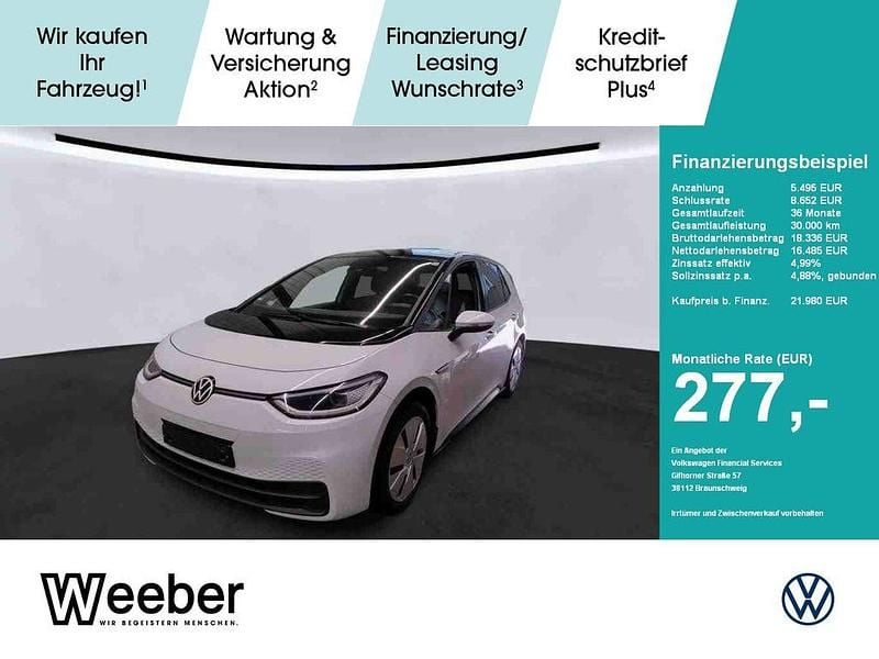 Weiß Gebraucht 2021 VW ID.3 Business Kleinwagen | 21.980 € (Guter Preis) - Bild 1/4