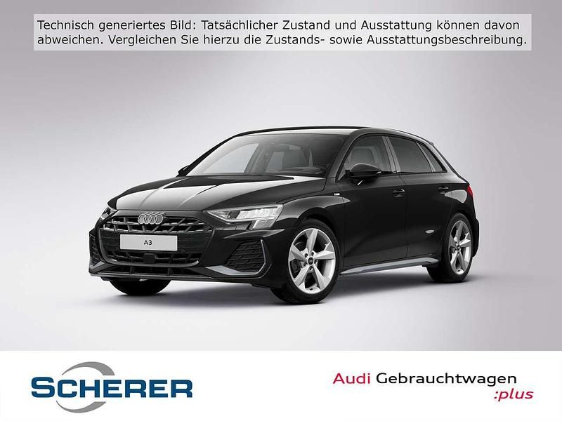 Mythosschwarz metallic (metallic) Gebraucht 2025 Audi A3 Ambiente Limousine | 36.500 € (Teuer) - Bild 1/3