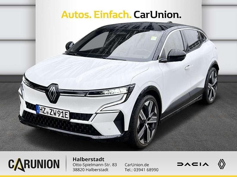 Arktisweiß, black pearlschwarz metallic Gebraucht 2023 Renault Megane E-Tech Iconic Limousine | 28.995 € (Superpreis) - Bild 1/4