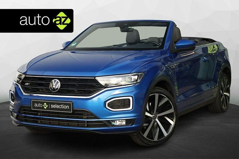 Blau Gebraucht 2021 VW T-Roc Cabriolet R-line Cabrio | 26.200 € (Fairer Preis) - Bild 1/4