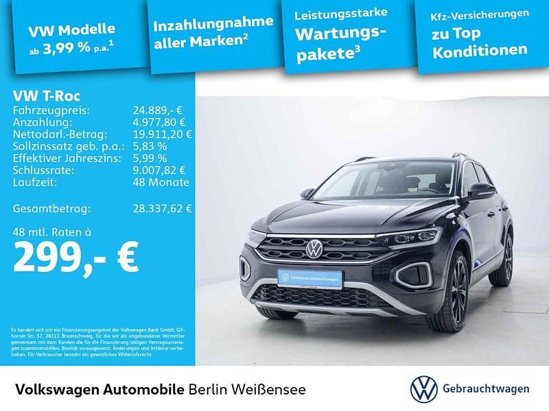 Deep black perleffekt Gebraucht 2022 VW T-Roc Life SUV | 24.889 € (Fairer Preis) - Bild 1/4