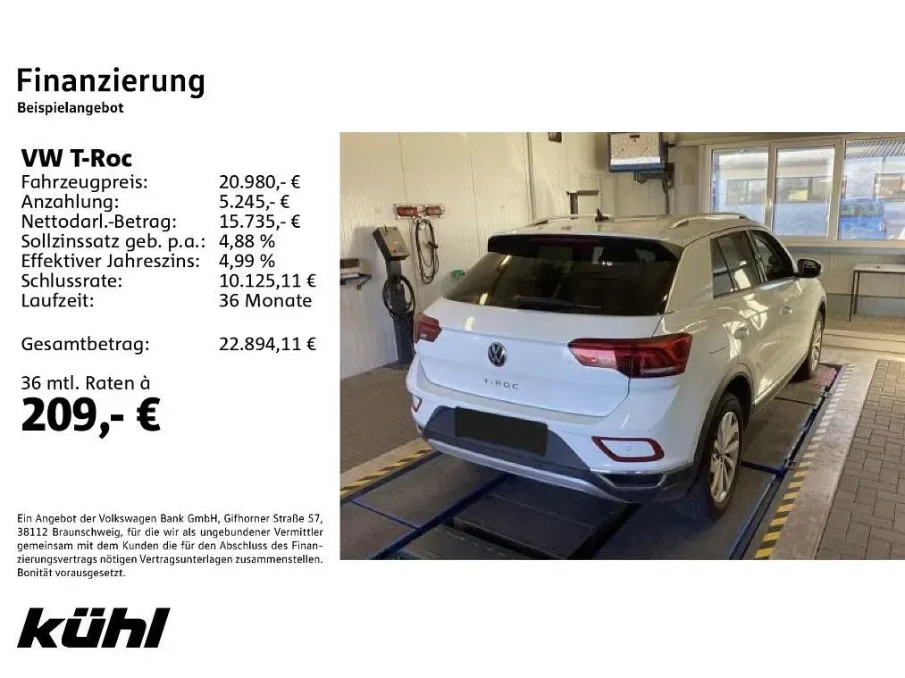 Gebraucht VW T-Roc Style 110 PS (80 kW) 2022 Pure white SUV