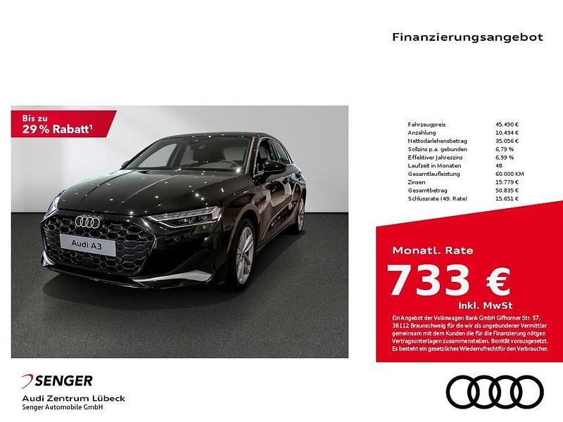 Schwarz Neu 2025 Audi A3 Sportback e-tron Advanced Plus Kleinwagen | 45.490 € (Teuer) - Bild 1/4