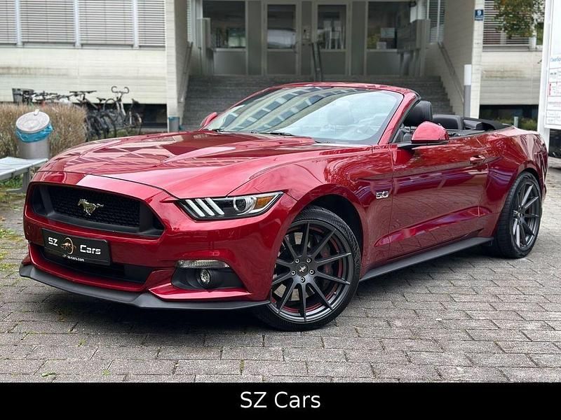Rot Gebraucht 2015 Ford Mustang GT Convertible Cabrio | 34.999 € (Fairer Preis) - Bild 1/4