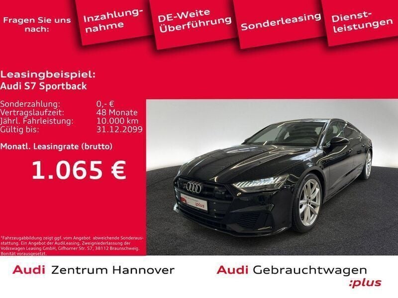 0e mythosschwarz metallic (metallic) Gebraucht 2022 Audi S7 Sportback Ambiente Kleinwagen | 60.950 € (Fairer Preis) - Bild 1/4