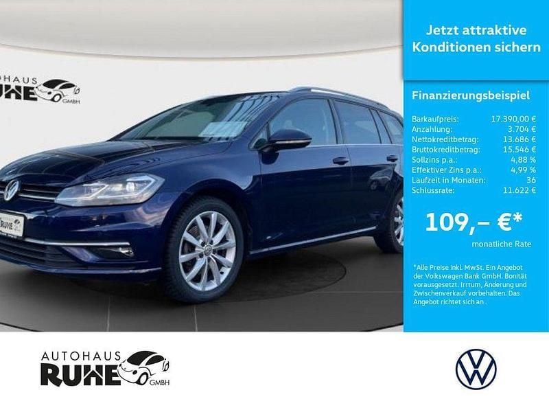 Blau Gebraucht 2019 VW Golf VII Highline Kombi | 20.490 € (Fairer Preis) - Bild 1/4