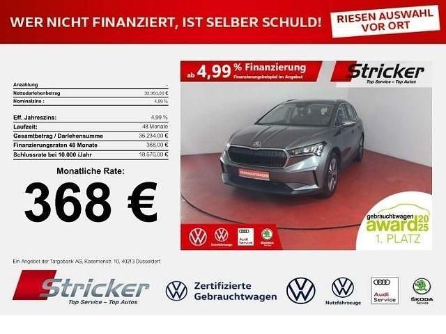 Graphitegrau metallic (metallic) Gebraucht 2023 Skoda Enyaq iV SUV | 30.939 € (Superpreis) - Bild 1/4