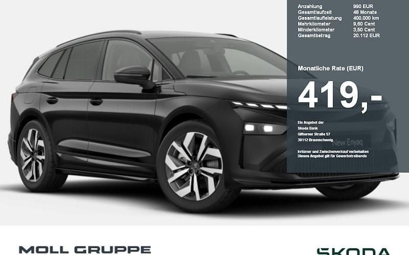 Schwarz Neu 2025 Skoda Enyaq iV SportLine SUV | 53.490 € (Fairer Preis) - Bild 1/2