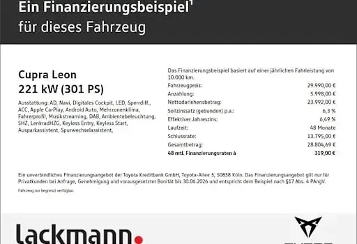 Gebraucht Cupra Leon VZ 300 PS (220 kW) 2024 Weiß Limousine