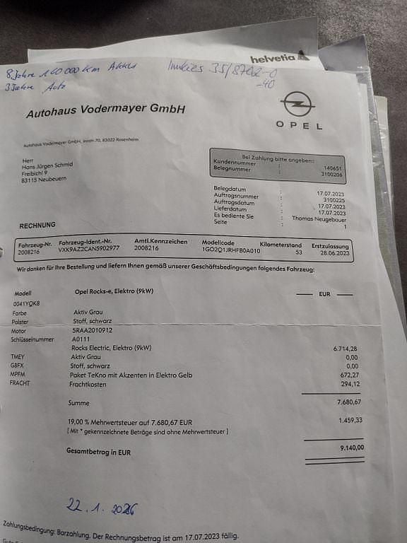 Gebraucht Opel Rocks-e Rocks 2023 Grau Kleinwagen