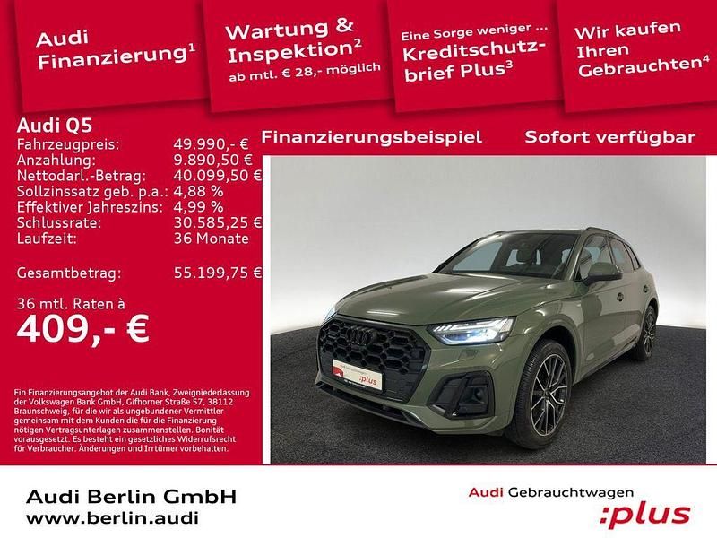 Distriktgrün metallic Gebraucht 2023 Audi Q5 S-Line SUV | 49.990 € (Teuer) - Bild 1/3