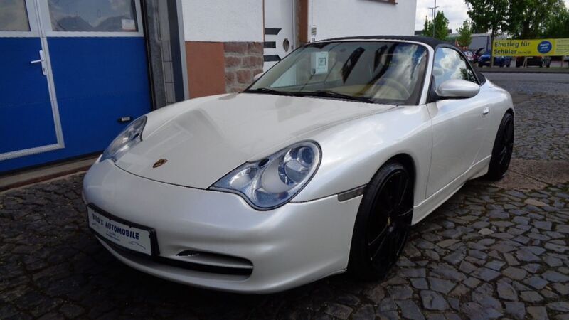 Perlmutt weiss foliert Gebraucht 2003 Porsche 911 Carrera 4 Cabriolet Cabrio | 37.500 € (Superpreis) - Bild 1/4