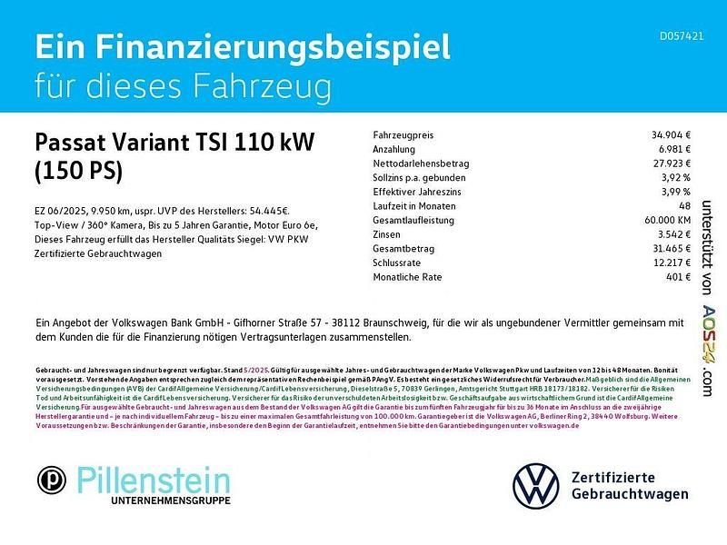 Gebraucht VW Passat IQ Drive 150 PS (110 kW) 2025 Grau Kombi