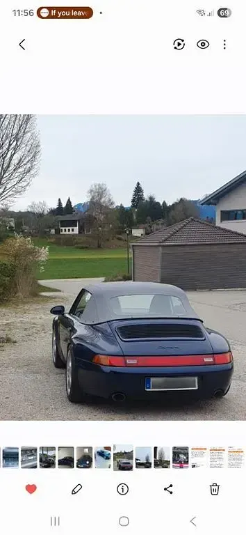 Gebraucht Porsche 911 Carrera Cabriolet 286 PS (210 kW) 1996 Blau Cabrio