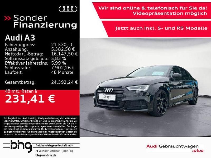 Schwarz Gebraucht 2020 Audi A3 Sport Limousine | 21.530 € (Fairer Preis) - Bild 1/4