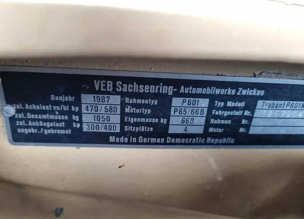 Gebraucht Trabant 601 35 PS (25 kW) 1987 Kombi