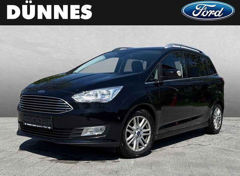 Schwarz Gebraucht 2018 Ford Grand C-Max Titanium Van / Kleinbus | 16.599 € (Teuer) - Bild 1/4