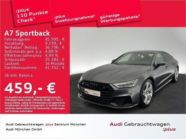 Grau Gebraucht 2022 Audi A7 Sportback S-Line Kleinwagen | 47.853 € (Teuer) - Bild 1/2