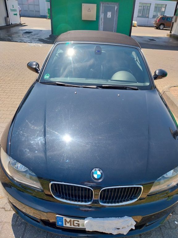 Schwarz Gebraucht 2008 BMW 118 Cabriolet Sport Line Cabrio | 5.600 € (Superpreis) - Bild 1/3