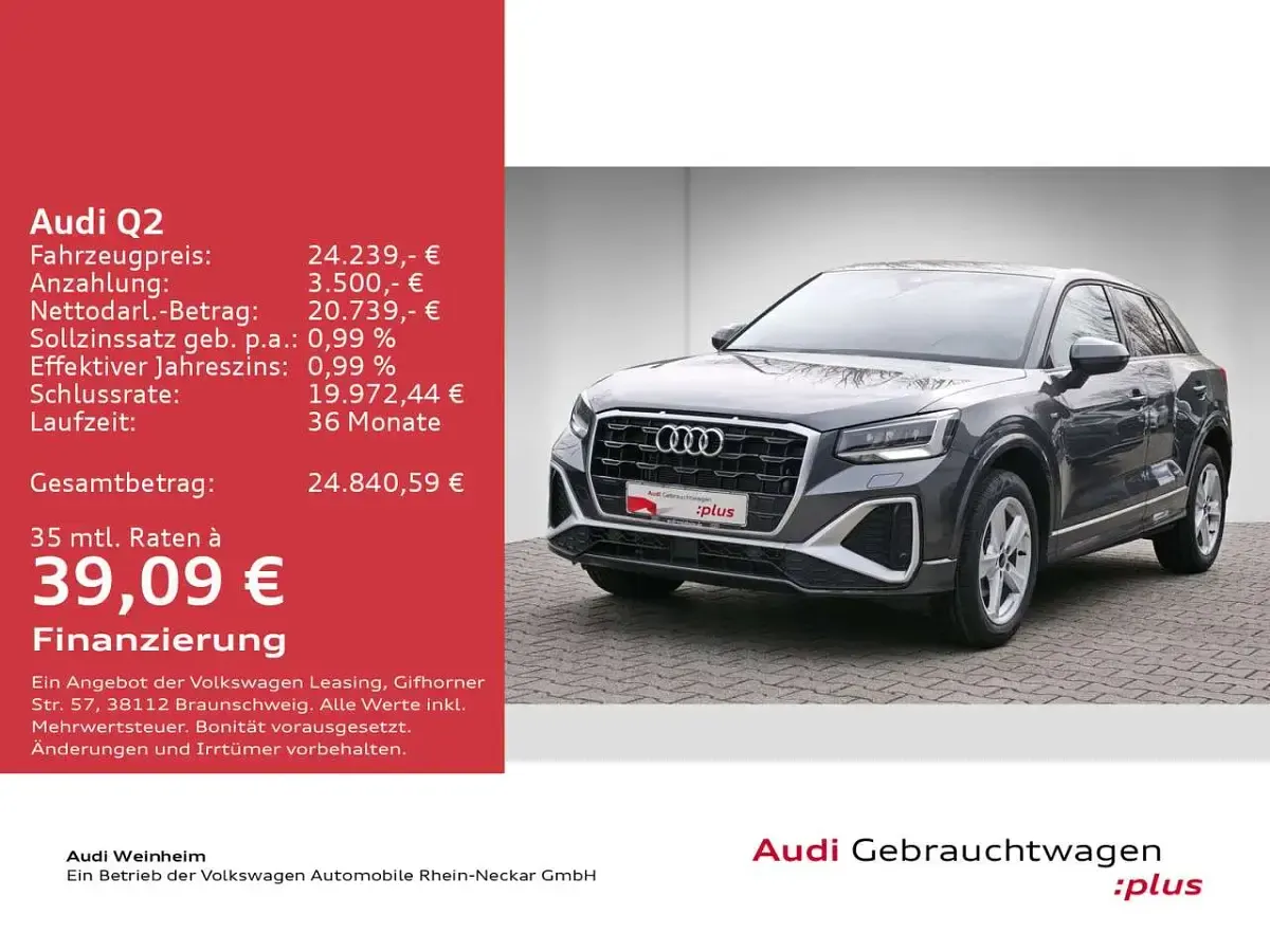 Gebraucht Audi Q2 Ambiente 116 PS (85 kW) 2025 Daytonagrau perleffekt SUV