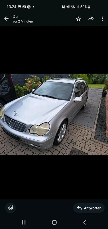 Silber Gebraucht 2003 Mercedes C180 Kombi | 1.200 € (Superpreis) - Bild 1/3