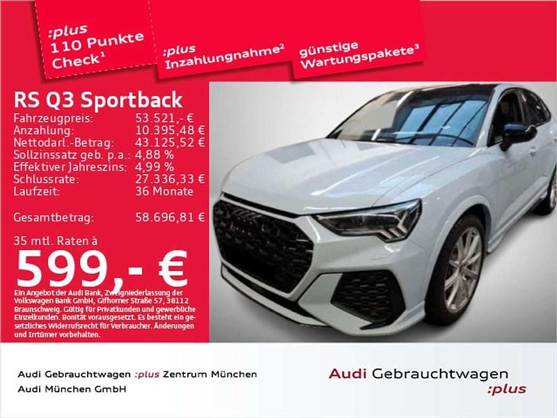 Kumulusblau uni Gebraucht 2021 Audi RS Q3 SUV | 53.521 € (Fairer Preis) - Bild 1/2