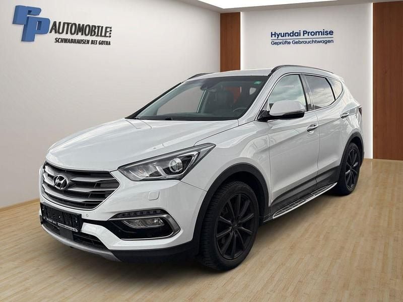 Pure white Gebraucht 2018 Hyundai Santa Fe Premium SUV | 21.990 € (Fairer Preis) - Bild 1/4