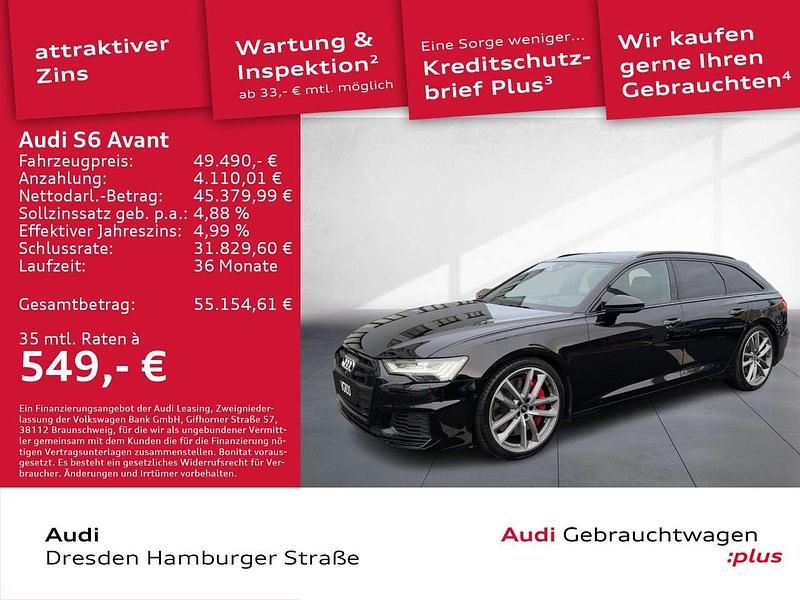 Mythosschwarz metallic Gebraucht 2021 Audi S6 Ambiente Kombi | 49.490 € (Etwas zu teuer) - Bild 1/3