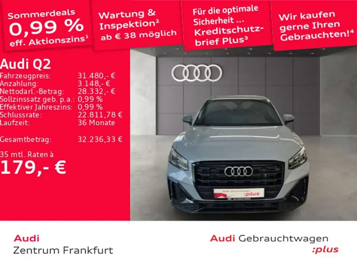 Gebraucht Audi Q2 S-Line 150 PS (110 kW) 2025 Pfeilgrau perleffekt SUV