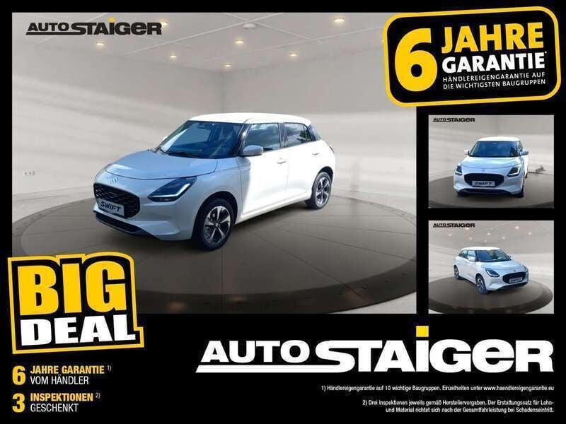 Pure white pearl metallic Neu 2024 Suzuki Swift Comfort Kleinwagen | 16.590 € - Bild 1/2