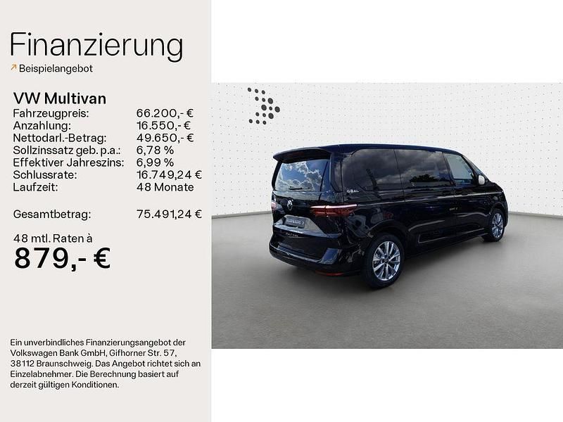 Neu VW Multivan Goal 150 PS (110 kW) 2025 Schwarz Van