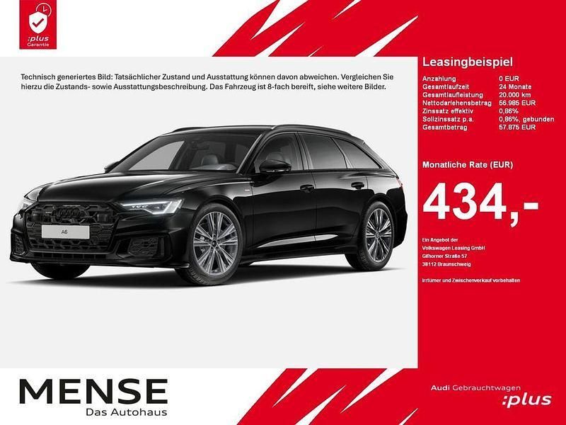 Mythosschwarz Gebraucht 2024 Audi A6 S-Line Kombi | 56.985 € - Bild 1/4
