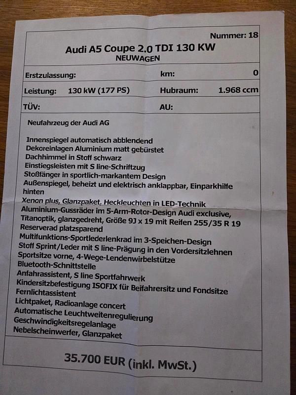 Gebraucht Audi A5 S-Line 177 PS (130 kW) 2014 Grau Coupé