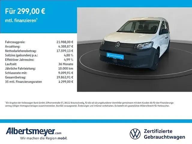 Weiß Gebraucht 2021 VW Caddy Van / Kleinbus | 21.987 € (Superpreis) - Bild 1/4
