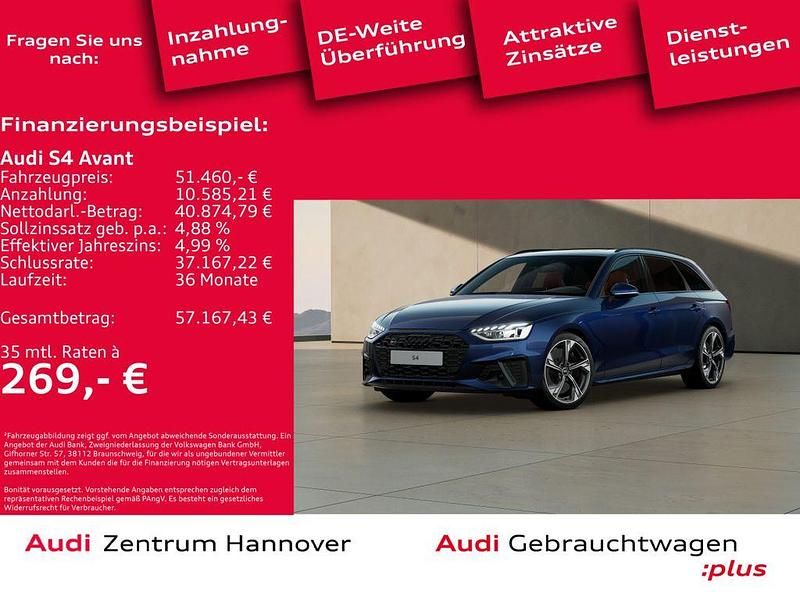 Navarrablau metallic Gebraucht 2023 Audi S4 Ambiente Kombi | 51.460 € (Fairer Preis) - Bild 1/4