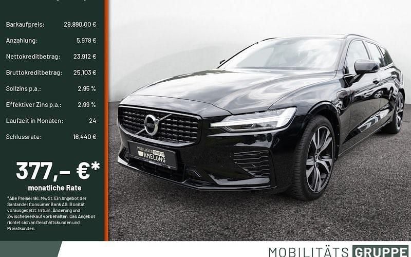 Schwarz Gebraucht 2021 Volvo V60 R-Design Kombi | 29.890 € (Superpreis) - Bild 1/4