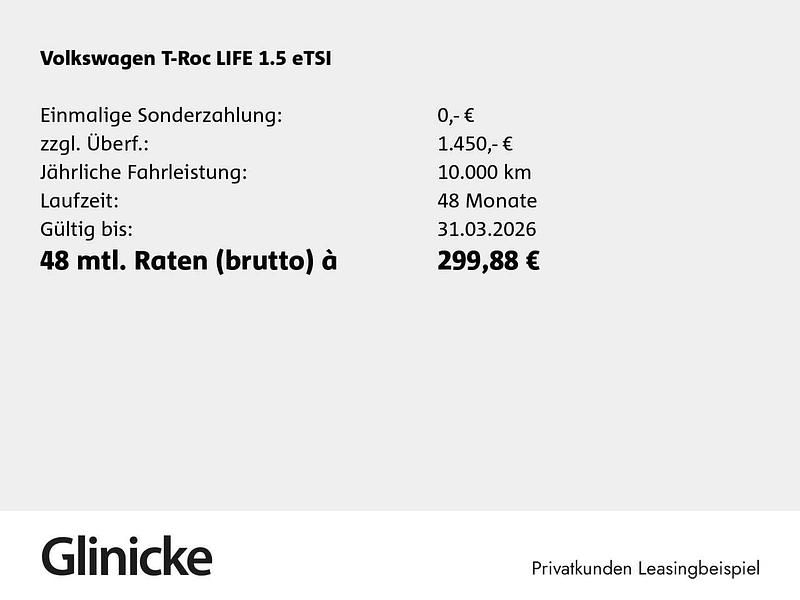 Neu VW T-Roc Life 116 PS (85 kW) 2026 Canary yellow uni SUV