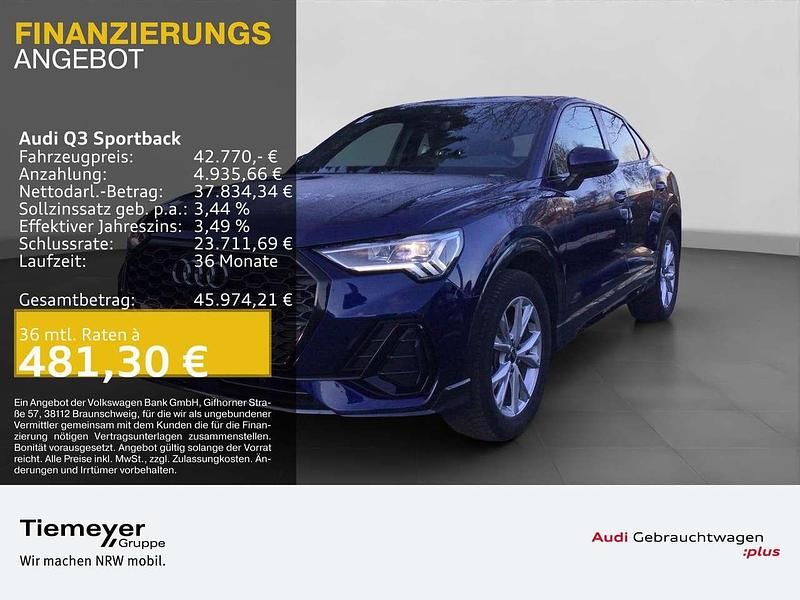 Navarrablau metallic Gebraucht 2025 Audi Q3 S-Line SUV | 42.770 € (Fairer Preis) - Bild 1/4