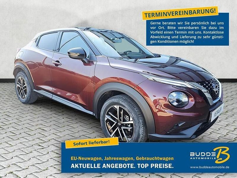 Fuji sunset red/dach schwarz Gebraucht 2024 Nissan Juke N-Connecta SUV | 20.490 € (Guter Preis) - Bild 1/4