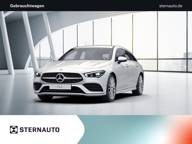 Unilack polarweiß Gebraucht 2021 Mercedes CLA250e Shooting Brake AMG line Kombi | 25.480 € (Superpreis) - Bild 1/4
