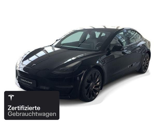 Schwarz Gebraucht 2021 Tesla Model 3 Performance Limousine | 35.100 € (Teuer) - Bild 1/4