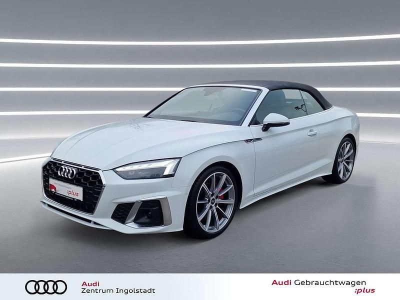 Weiß Gebraucht 2021 Audi A5 Cabriolet S-Line Cabrio | 38.980 € (Teuer) - Bild 1/3