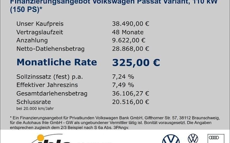 Gebraucht VW Passat Business 150 PS (110 kW) 2024 Schwarz Kombi