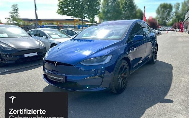 Blau Gebraucht 2024 Tesla Model X Plaid SUV | 94.600 € (Guter Preis) - Bild 1/4