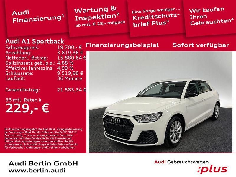 Cortinaweiß Gebraucht 2022 Audi A1 Sportback Kleinwagen | 19.700 € (Guter Preis) - Bild 1/3
