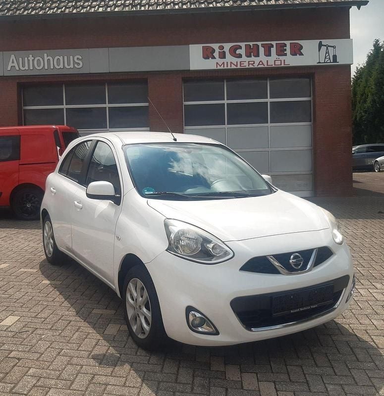 Weiß Gebraucht 2014 Nissan Micra Acenta Kleinwagen | 4.990 € (Fairer Preis) - Bild 1/4