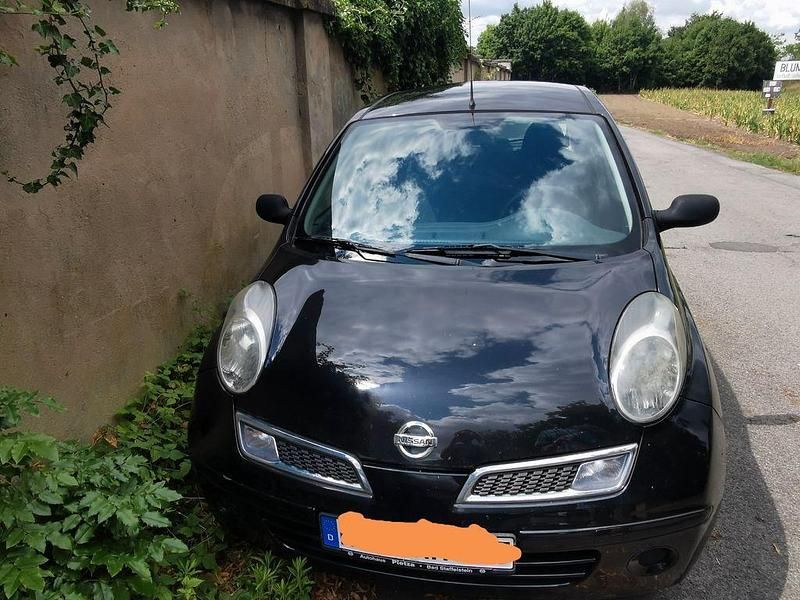 Schwarz Gebraucht 2008 Nissan Micra Visia Kleinwagen | 1.100 € (Superpreis) - Bild 1/4