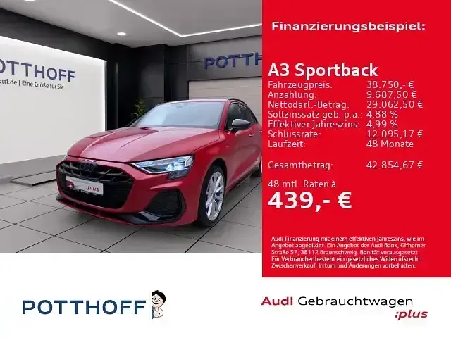 Gebraucht Audi A3 Sportback e-tron S-Line 272 PS (200 kW) 2025 Kleinwagen
