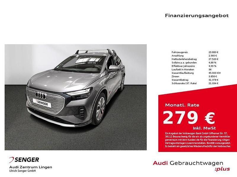 Taifungrau metallic Gebraucht 2022 Audi Q4 Sportback e-tron Advanced SUV | 29.880 € (Fairer Preis) - Bild 1/3