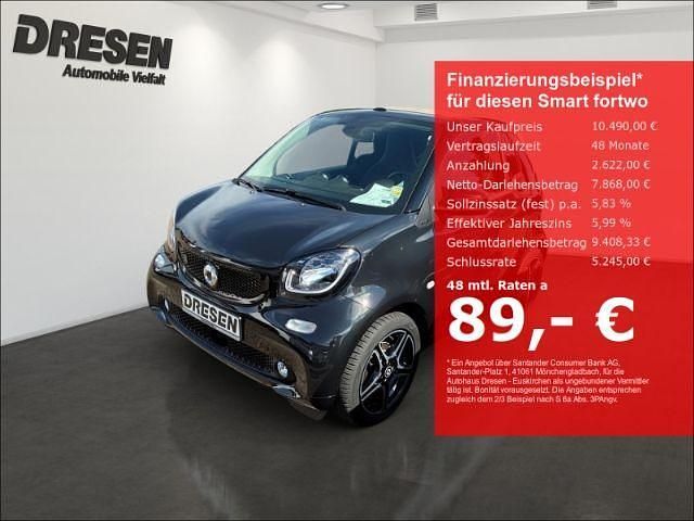 Schwarz Gebraucht 2019 Smart ForTwo Electric Drive Prime Cabrio | 10.490 € (Superpreis) - Bild 1/4